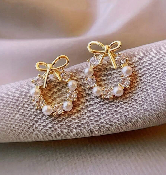 Pearl & Flower Earrings